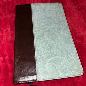 Brown and Mint Paisley ESV Bible & Bible Travel Bag
